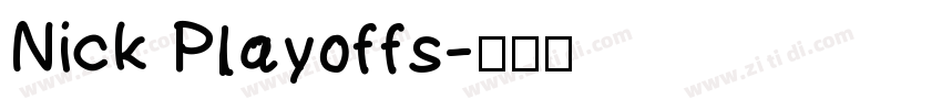Nick Playoffs字体转换